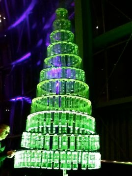 Sage Gateshead Christmas tree of empty plastic bottles
